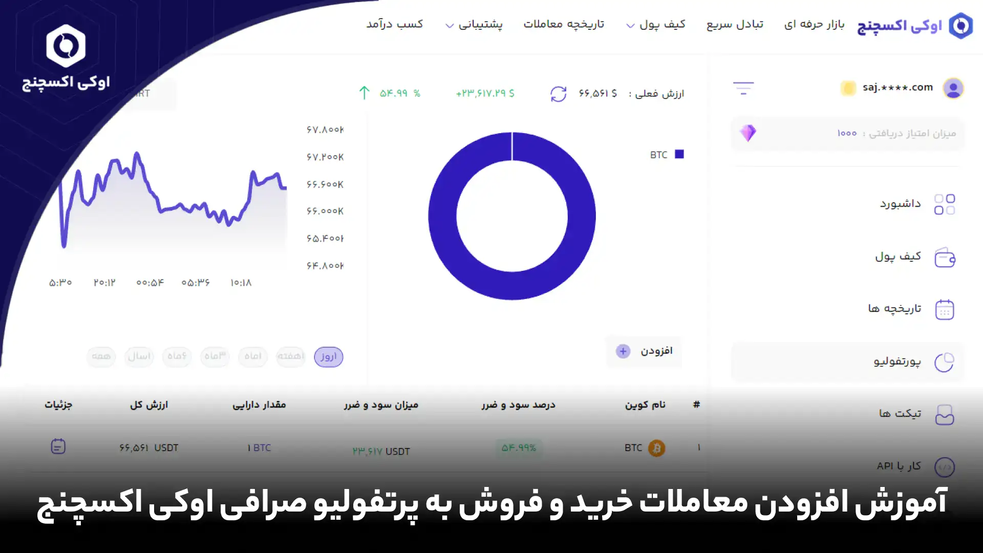 ok ex portfolio - پرتفولیو اوکی اکسچنج