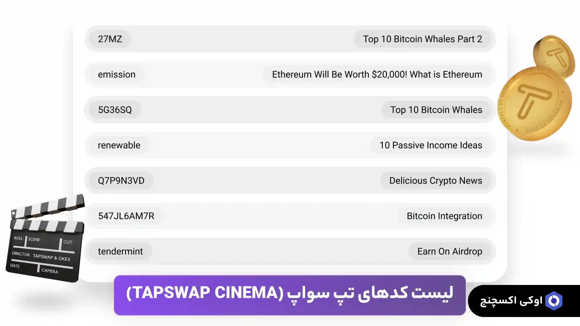 لیست تمام کدهای تپ سواپ 2